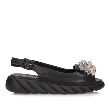 Oryginalne czarne Sandały na platformie Artiker 54C1628 BLACK