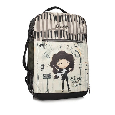 Plecak damski Anekke 43585-012 MOCHILA BACKPACK VIAJE ORCHESTRA kolorowy podróżny do samolotu trzykomorowy na zamek kabinówka