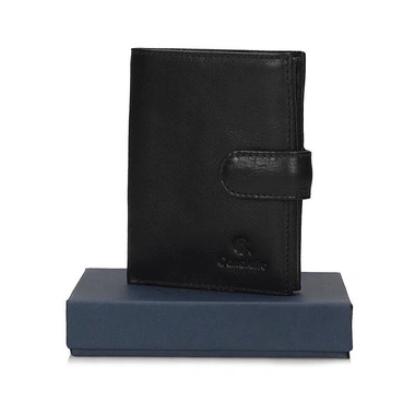 Portfel męski Canaletto 1505-s346/RFID czarny skórzany zapinany na zatrzask