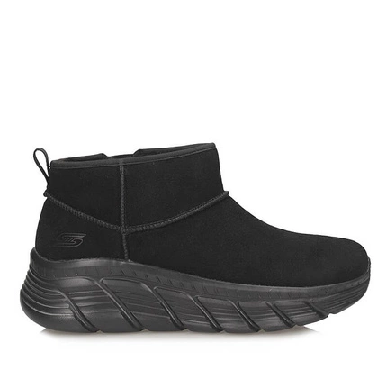 Stylowe damskie botki śniegowce Skechers 117390 BBK BOBS B FLEX HI wsuwane