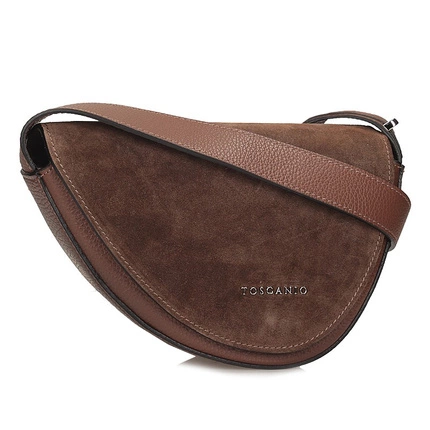 Stylowa Listonoszka Torebka na ramię Toscanio G87 brąz D21