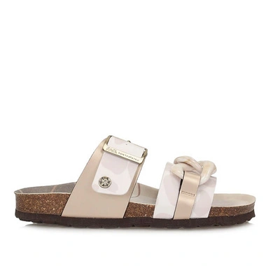 Klapki damskie Anekke 42391-463 VITORIA 423 BEIGE beżowe z profilowaną wkładką