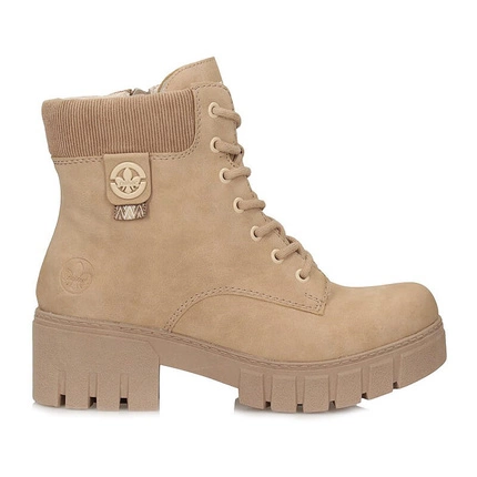 Casualowe sznurowane botki damskie Rieker 74532-60