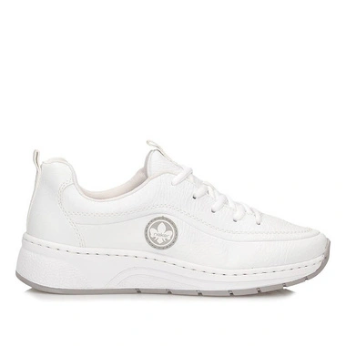 Modne białe sneakersy damskie Rieker N6504-80