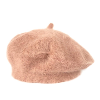 Delikatny angorowy beret damski Art of Polo cz22304-6 morelowy