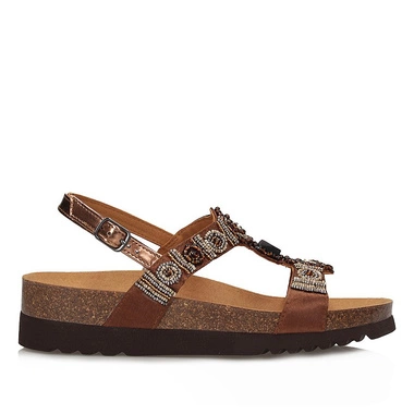 Zdrowotne satynowe sandały damskie Scholl BOGOTA SANDAL F32006 1011