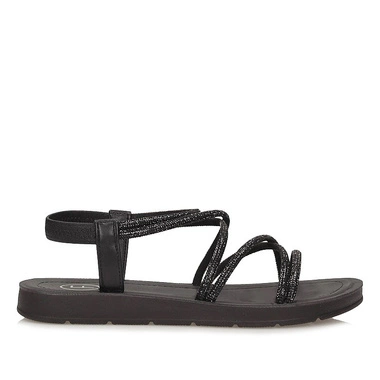 Wygodne czarne codzienne sandały Filippo DS6884/25 BK