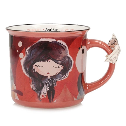 Pojemny Kubek porcelanowy wielokolorowy Anekke 40475-101