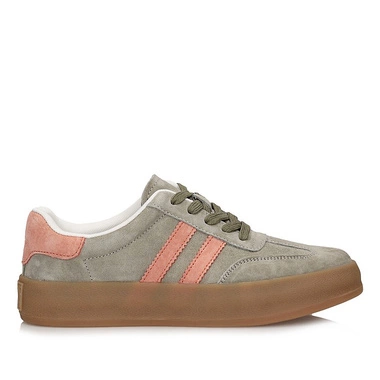 Sneakersy damskie Filippo DP6764/26 KH OR szare skórzane półbuty sznurowane