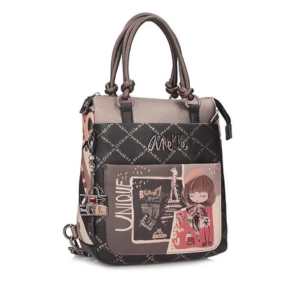 Stylowa pojemna torebka plecak Anekke 41805-288 MOCHILA MADEMOISELLE