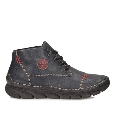 Botki damskie Rieker 55002-14 granatowe sznurowane