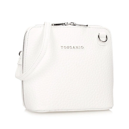 Włoska skórzana Listonoszka Toscanio F59 Biała
