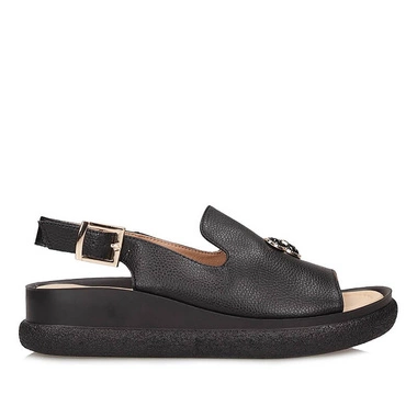 Klasyczne damskie sandały Vinceza 66757 BK SKÓRA