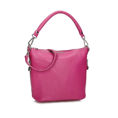 Wygodna Listonoszka z paskiem na ramię Toscanio E55 fuksja D02