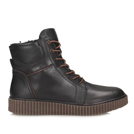 Klasyczne czarne sznurowane botki damskie Rieker Y4303-00