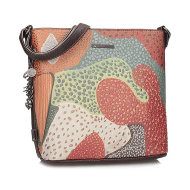 Torebka damska Anekke 43663-591 BOLSO HANDBAG BOLSO BANDOLERA SINTETICO TULIP kolorowa jednokomorowa zapinana na zamek na ramię