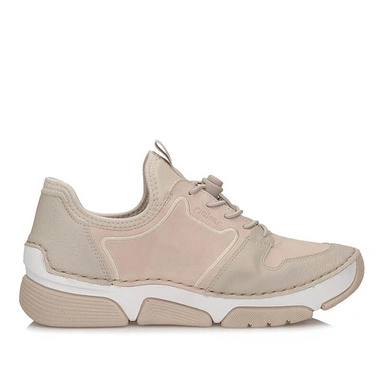 Półbuty damskie Rieker 45970-31 beżowe sznurowane