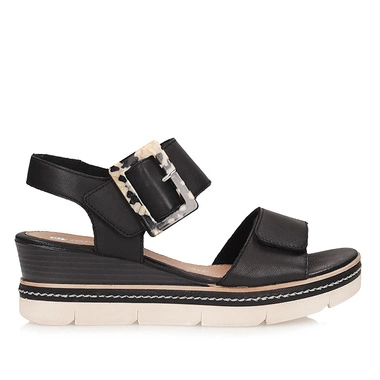 Sandały damskie Remonte D2L53-00 czarne zapinane na rzep