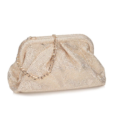 Złota elegancka wieczorowa torebka Bacci&Abbaracci LK5931 Gold