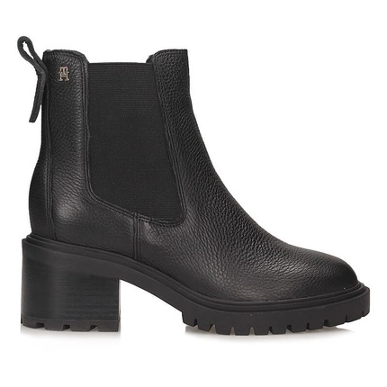 Klasyczne skórzane botki damskie Tommy Hilfiger FW0FW08774BDSW5G-TH LEATHER CHELSEA C,BDS PP W5G