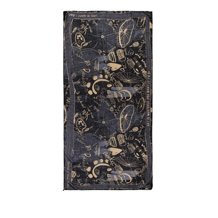 Modny Szal Anekke 37700-103 czarno/złoty 