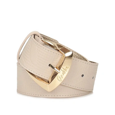 Pasek damski Anekke 43477-101 CINTURON PIEL TULIP BEIGE beżowy skórzany regulowany