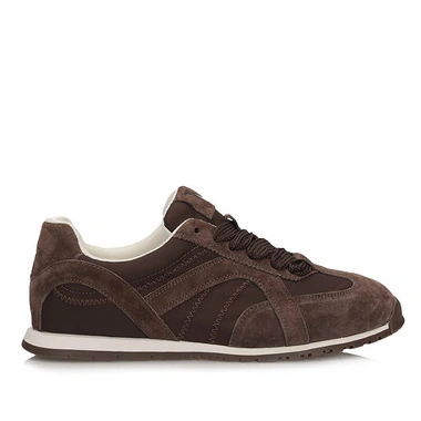 Sneakersy damskie Vinceza 86427 BR brązowe skórzane półbuty na płaskiej podeszwie