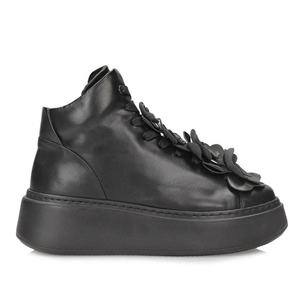 Stylowe czarne wysokie sneakersy Carinii B9729_-E50-000-000-F69