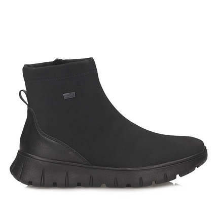 Stylowe czarne botki damskie Rieker N1352-00