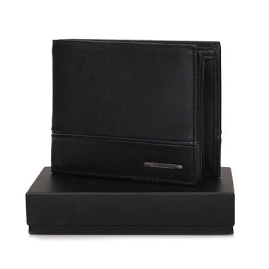 Portfel męski Bellugio TMM-80R-033-137 black/navy RFID czarny skórzany