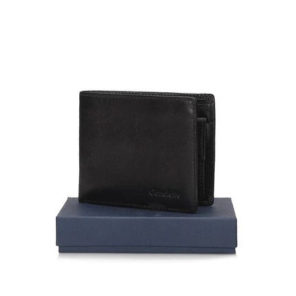 Czarny portfel bez zapięcia Canaletto 1501-S164/RFID