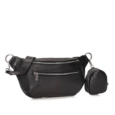 Modna Stylowa Nerka Saszetka Toscanio C126 CZARNA D28