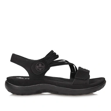 Sandały damskie Rieker 64870-02 black czarne na rzep
