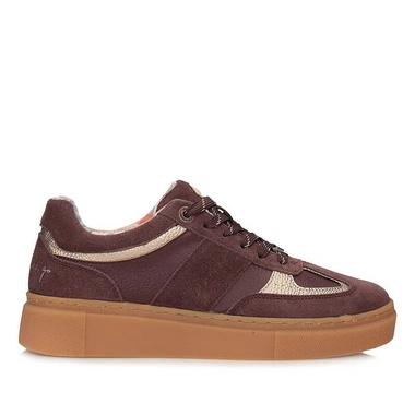 Sneakersy damskie Anekke 43390-353/43307 TULIP BERLIN 433 BURGUNDY bordowe sznurowane na platformie