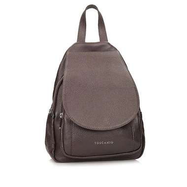 Skórzany Plecak torebka Toscanio A186 D23 c.brąz
