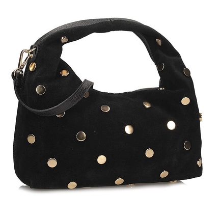 Zamszowa codzienna Torebka na ramię Toscanio G93 Czarna