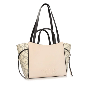 Elegancka torebka Tous CITY M.KAOS ICON BEIGE-BLACK 2002186651
