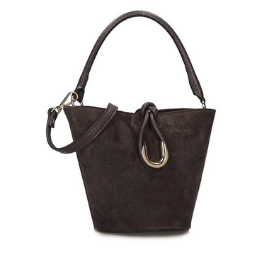 Zamszowa Listonoszka Torebka do ręki Toscanio G127 C.BRĄZ D23