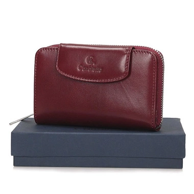 Bordowy skórzany damski Portfel Canaletto 1445-s319/RFID