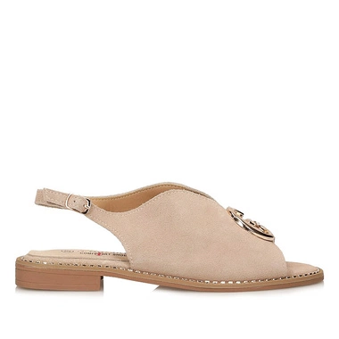 Eleganckie beżowe sandały damskie  S.Barski KV51-045 BEIGE