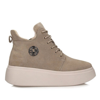 Komfortowe damskie botki trzewiki na platformie Filippo DBT7272/25 BE