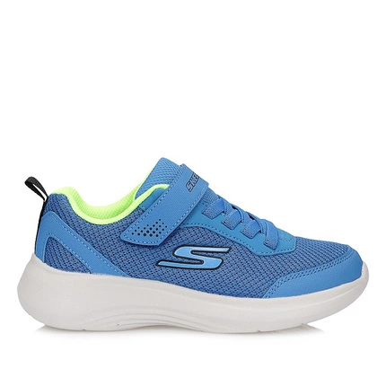 Modne Sneakersy chłopięce na rzep Skechers 403615L BLU RESET ACHIEVED