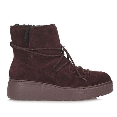 Komfortowe bordowe botki śniegowce damskie Ryłko 2CVI1__ _8TZF
