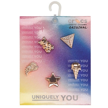 Stylowe przypinki CROCS JIBBITZ Gold Icons 5 Pack