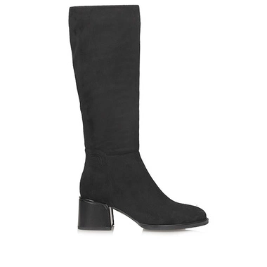 Czarne Stylowe damskie kozaki na obcasie Filippo DKZ6603/25 BK