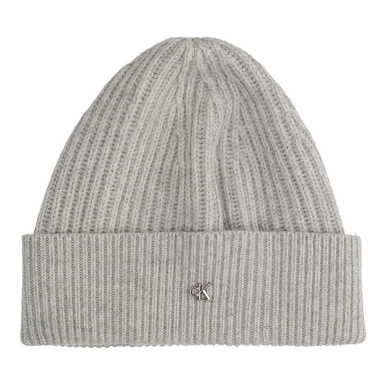 Wełniana czapka Calvin Klein LV04D8032GP79001 CK METAL WOOL BEANIE Light