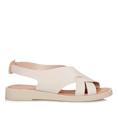 Klasyczne beżowe sandały damskie  M. Daszyński MR24124-6