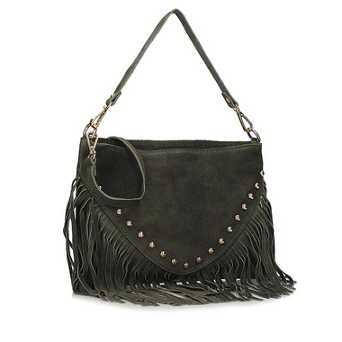  Skórzana Listonoszka Torebka na ramię Toscanio G131 ZIELEŃ