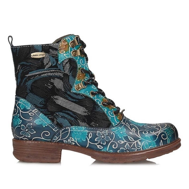 Stylowe sznurowane botki damskie Laura Vita 0007175 ANITAO 05 - Bleu - FC