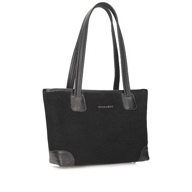 Elegancka Skórzana włoska Torebka Toscanio G116 CZARNA